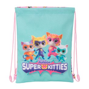Rygsk med Snore SuperKitties Pink Turkisbl 26 x 34 x 1 cm