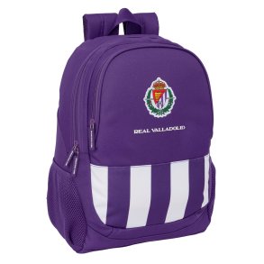 Skoletaske Real Valladolid C.F. Hvid Lilla 32 x 44 x 16 cm