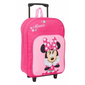 Skolerygsk med Hjul Minnie Mouse Pink 32 x 42 x 14 cm