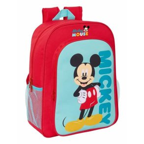 Skoletaske Mickey Mouse Bl Rd 33 x 42 x 14 cm