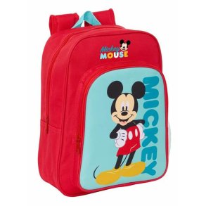 Skoletaske Mickey Mouse Bl Rd 26 x 34 x 11 cm