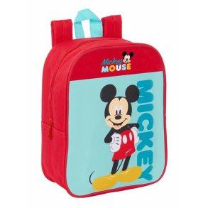 Skoletaske Mickey Mouse Bl Rd 22 x 27 x 10 cm