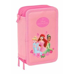Tredobbelt Penalhus Disney Princess Pink 12,5 x 19,5 x 5,5 cm 37 Dele
