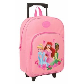 Skolerygsk med Hjul Disney Princess Pink 32 x 42 x 14 cm