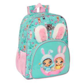 Skoletaske Na!Na!Na! Surprise Bunny Pink Turkisbl 33 x 42 x 14 cm