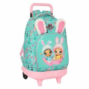 Skoletaske Na!Na!Na! Surprise Bunny Pink Turkisbl 33 x 45 x 22 cm