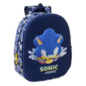 Skoletaske Sonic City Bl 27 x 33 x 10 cm