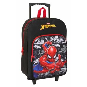 Skolerygsk med Hjul Spider-Man Sort Rd 32 x 42 x 14 cm