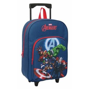 Skolerygsk med Hjul The Avengers Marinebl 32 x 42 x 14 cm