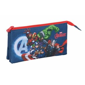 Tredobbelt bretaske The Avengers Marinebl 22 x 12 x 3 cm