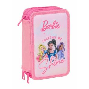Tredobbelt Penalhus Barbie Pink 12,5 x 19,5 x 5,5 cm 37 Dele