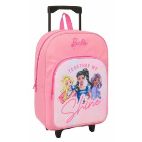 Skolerygsk med Hjul Barbie Pink 32 x 42 x 14 cm