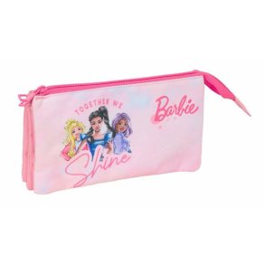 Tredobbelt bretaske Barbie Pink 22 x 12 x 3 cm