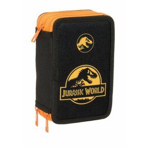 Tredobbelt Penalhus Jurassic World Sort 12,5 x 19,5 x 5,5 cm 37 Dele
