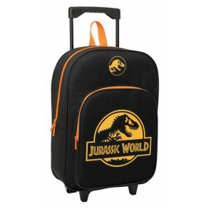 Skolerygsk med Hjul Jurassic World Sort 32 x 42 x 14 cm