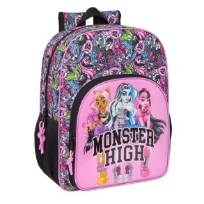 Skoletaske Monster High Drama Multifarvet 33 x 42 x 14 cm