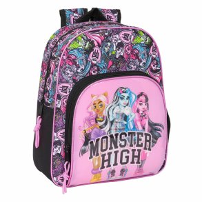 Skoletaske Monster High Drama Multifarvet 28 x 34 x 10 cm