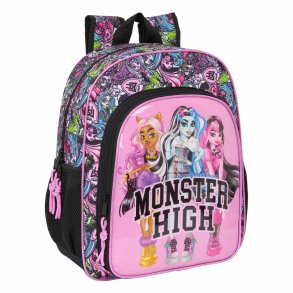 Skoletaske Monster High Drama Multifarvet 32 x 38 x 12 cm