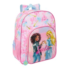 Skoletaske Barbie Painterly Pink Himmelbl 32 x 38 x 12 cm