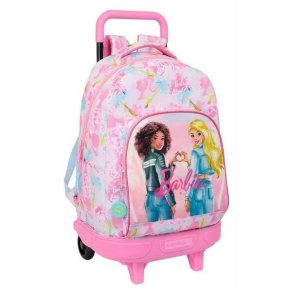 Skoletaske Barbie Painterly Pink Himmelbl 33 x 45 x 22 cm