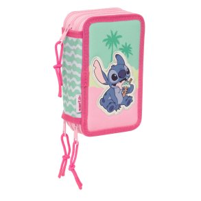 Tredobbelt Penalhus Lilo & Stitch Ice cream Pink 12,5 x 19,5 x 5,5 cm 37 Dele