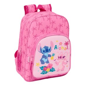 Skoletaske Lilo & Stitch Chill Pink Mint 26 x 34 x 11 cm