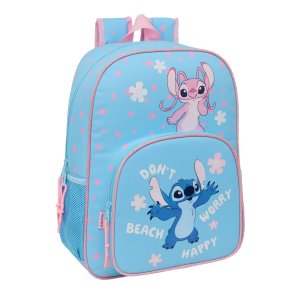 Skoletaske Lilo & Stitch Happy Himmelbl 33 x 42 x 14 cm