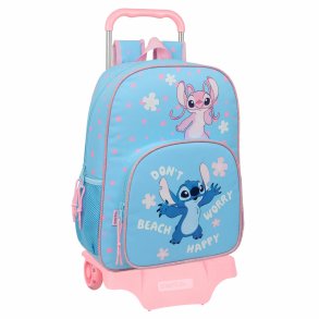 Skoletaske Lilo & Stitch Happy Himmelbl 33 x 42 x 14 cm