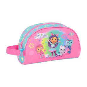 Rejsetoilettaske Gabby's Dollhouse Confetti Pink Turkisbl 26 x 16 x 9 cm