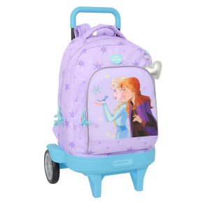 Skolerygsk med Hjul Frozen Spirit Syren 33 x 45 x 22 cm