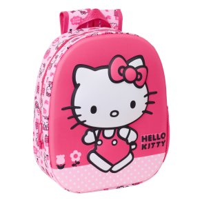 Brnetaske Hello Kitty Pink 27 x 33 x 10 cm 3D