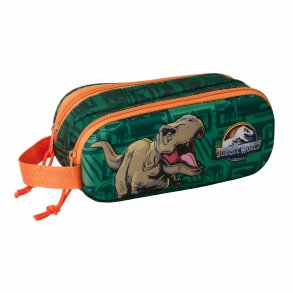Dobbelt carry-all Jurassic World M�rk gr�n 21 x 8 x 6 cm 3D