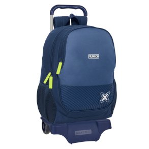 Skolerygsk med Hjul Munich Blue indigo Bl 32 x 44 x 16 cm