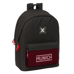 Skoletaske Munich +usb munich Sort 31 x 44 x 18 cm