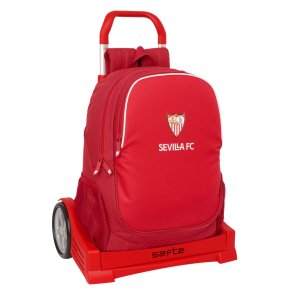 Skolerygsk med Hjul Sevilla Ftbol Club Rd 32 x 43 x 14 cm