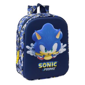 Skoletaske Sonic City Bl 22 x 27 x 10 cm