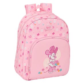 Brnetaske Minnie Mouse Baby Pink 28 x 34 x 10 cm