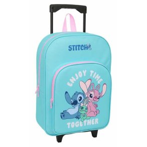 Skolerygsk med Hjul Stitch Bl 32 x 42 x 14 cm