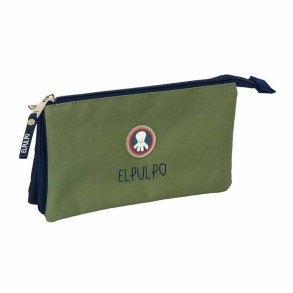 Tredobbelt bretaske El Pulpo   Marinebl Militrgrn 22 x 12 x 3 cm