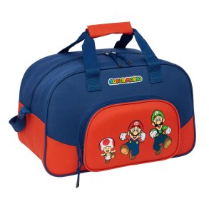 Sportstaske Super Mario Mamma mia R�d Marinebl� 40 x 24 x 23 cm