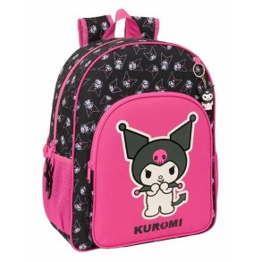 Skoletaske Kuromi Sort Fuchsia 33 x 42 x 14 cm