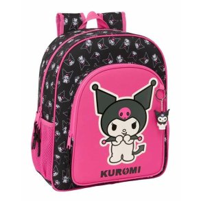 Skoletaske Kuromi Sort Fuchsia 32 x 38 x 12 cm