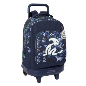 Skolerygs�k med Hjul El Ni�o Navy Marinebl� 33 x 45 x 22 cm