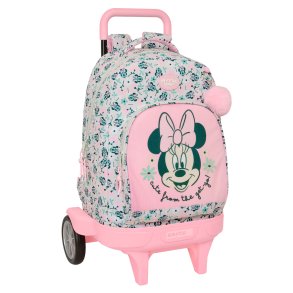 Skolerygs�k med Hjul Minnie Mouse Minty Pink 33 x 45 x 22 cm