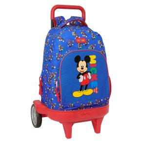 Skolerygs�k med Hjul Mickey Mouse Clubhouse Today Bl� 33 x 45 x 22 cm