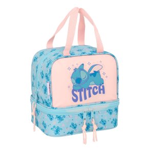 Madkasse med tilbeh�r Lilo & Stitch Ohana Bl� Pink 20 x 20 x 15 cm