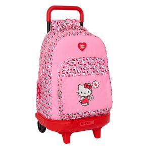Skolerygs�k med Hjul Hello Kitty Pink 33 x 45 x 22 cm