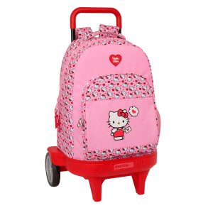 Skolerygs�k med Hjul Hello Kitty Pink 33 x 45 x 22 cm