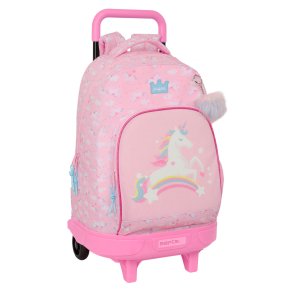 Skolerygs�k med Hjul Glow Lab Pink 33 x 45 x 22 cm