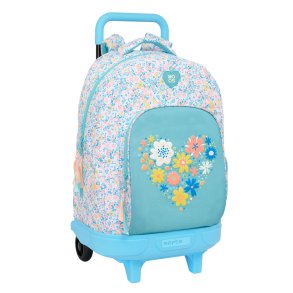 Skolerygs�k med Hjul Moos Fiori Multifarvet 33 x 45 x 22 cm